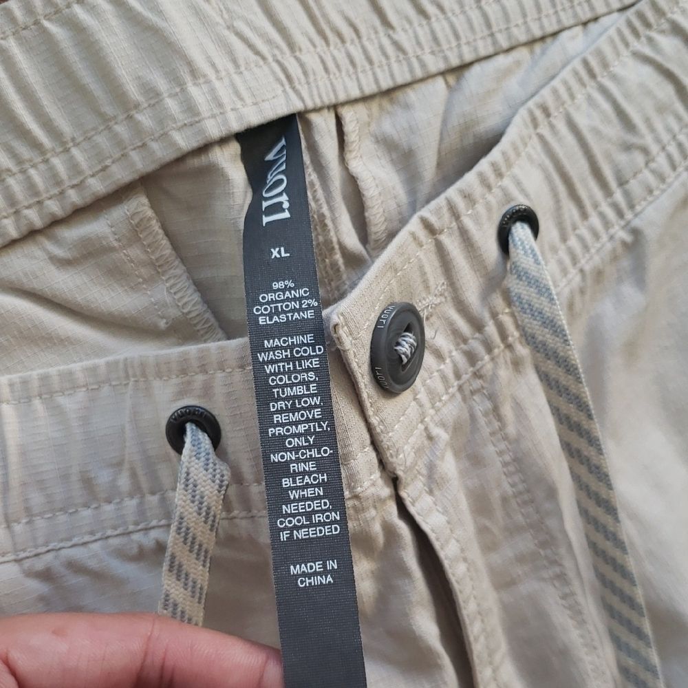 Vuori Women's Sesame Chic Feminine Trendy Retro Ripstop Athleisure Pants Size XL - Picture 3 of 8